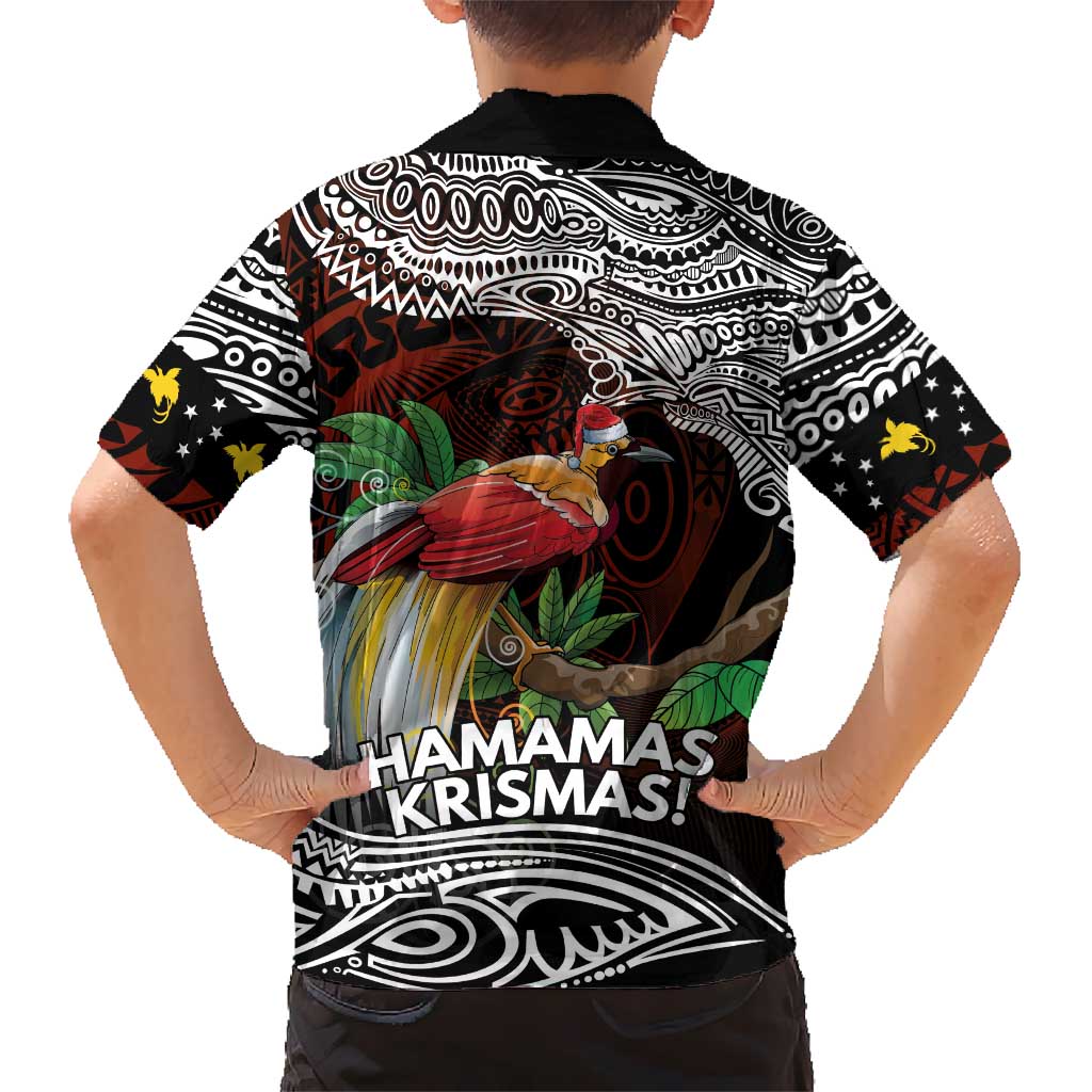 Papua New Guinea Christmas Kid Hawaiian Shirt - Polynesian Pride