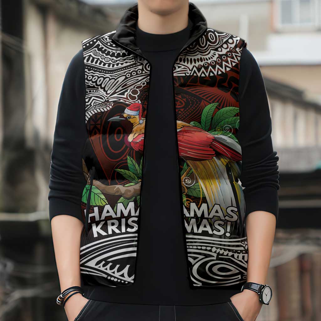 Papua New Guinea Christmas Sleeveless Puffer Jacket - Polynesian Pride