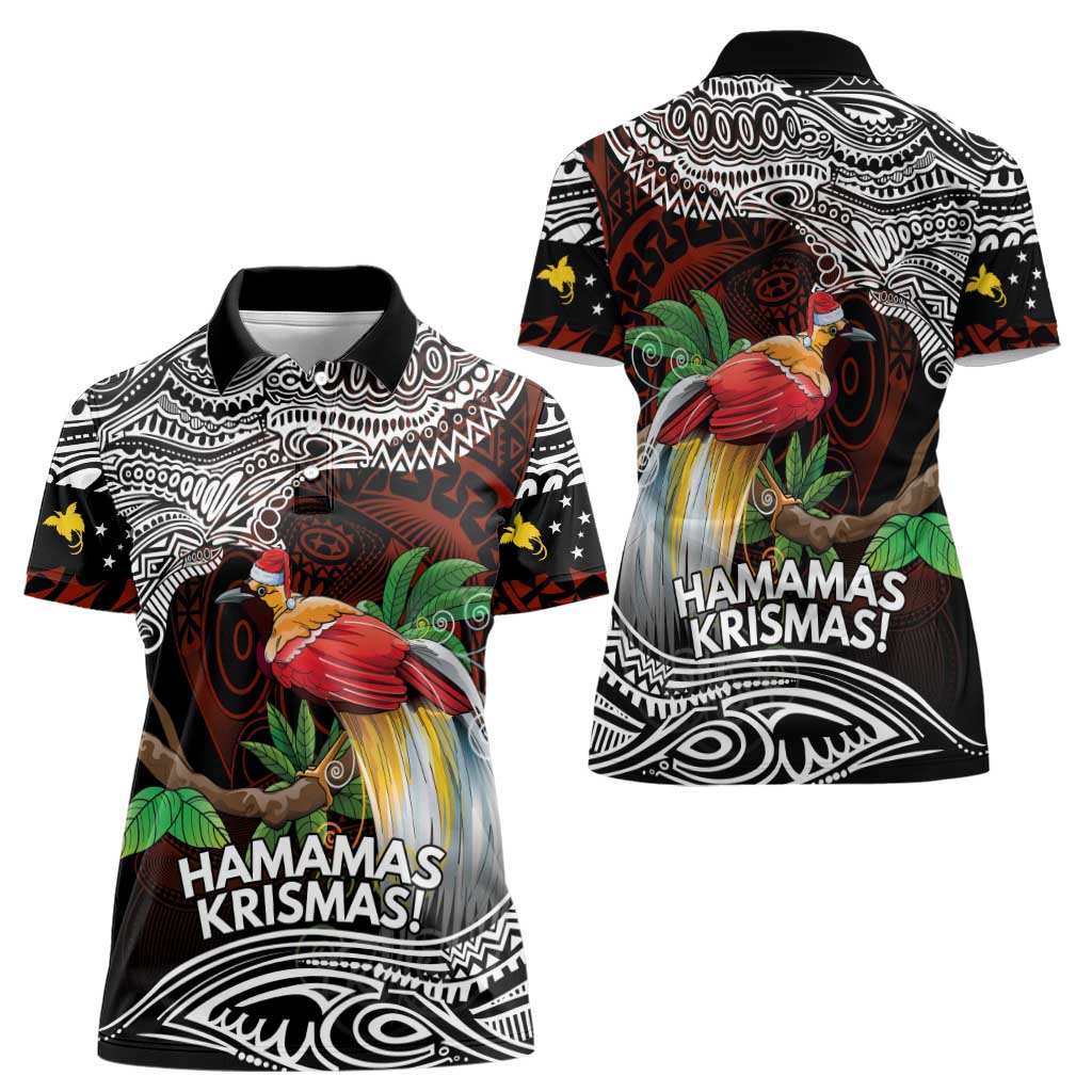 Papua New Guinea Christmas Women Polo Shirt - Polynesian Pride