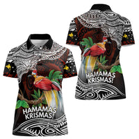 Papua New Guinea Christmas Women Polo Shirt - Polynesian Pride