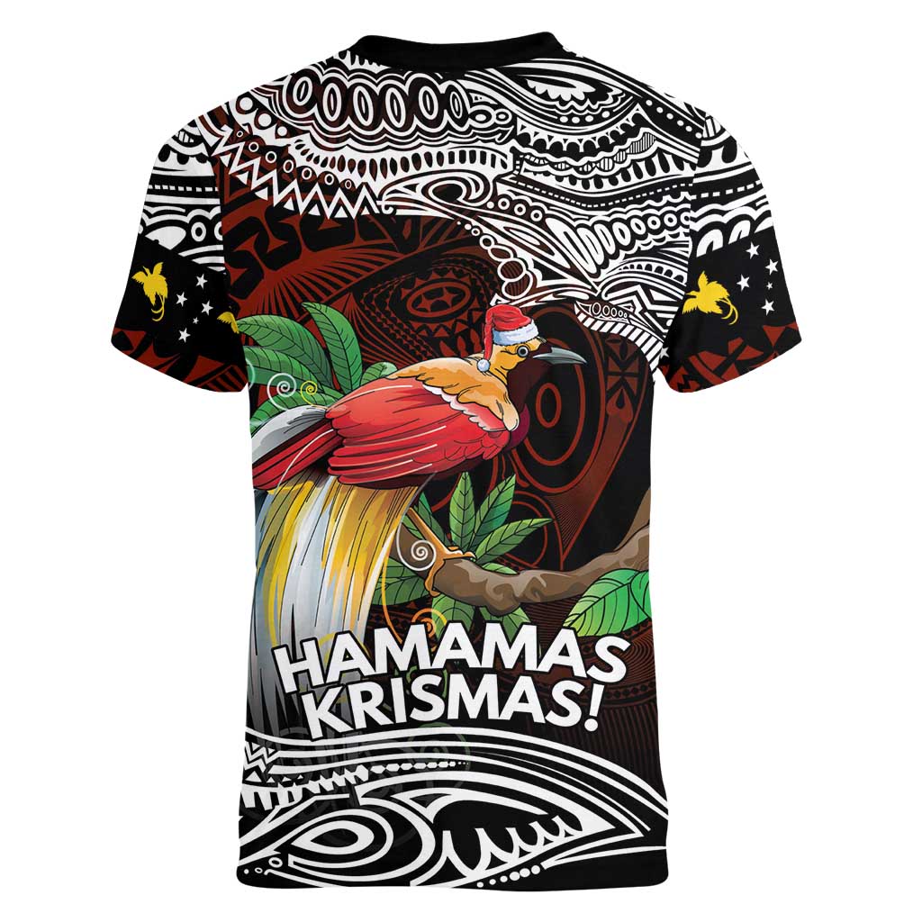 Papua New Guinea Christmas Women V-Neck T-Shirt - Polynesian Pride