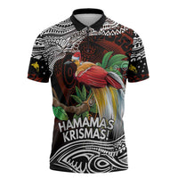Papua New Guinea Christmas Zipper Polo Shirt - Polynesian Pride