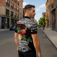 Papua New Guinea Christmas Zipper Polo Shirt - Polynesian Pride