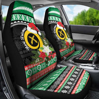 Vanuatu Pig's Tusk Meri Krismas! Car Seat Cover Vanuatuan Sand Drawing Pattern LT9 - Polynesian Pride