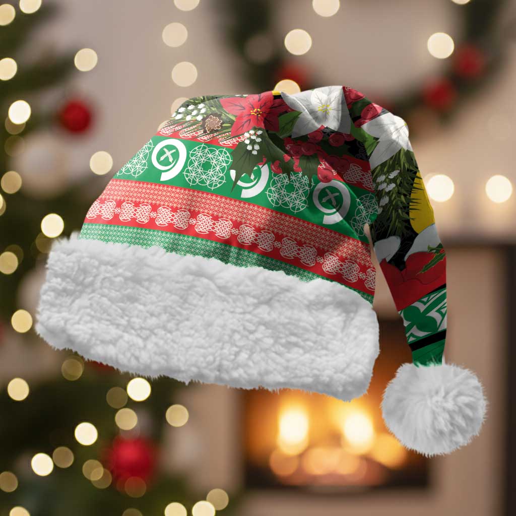 Vanuatu Pig's Tusk Meri Krismas! Christmas Santa Hat Vanuatuan Sand Drawing Pattern - Polynesian Pride