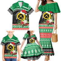 Vanuatu Pig's Tusk Meri Krismas! Family Matching Mermaid Dress and Hawaiian Shirt Vanuatuan Sand Drawing Pattern LT9 - Polynesian Pride