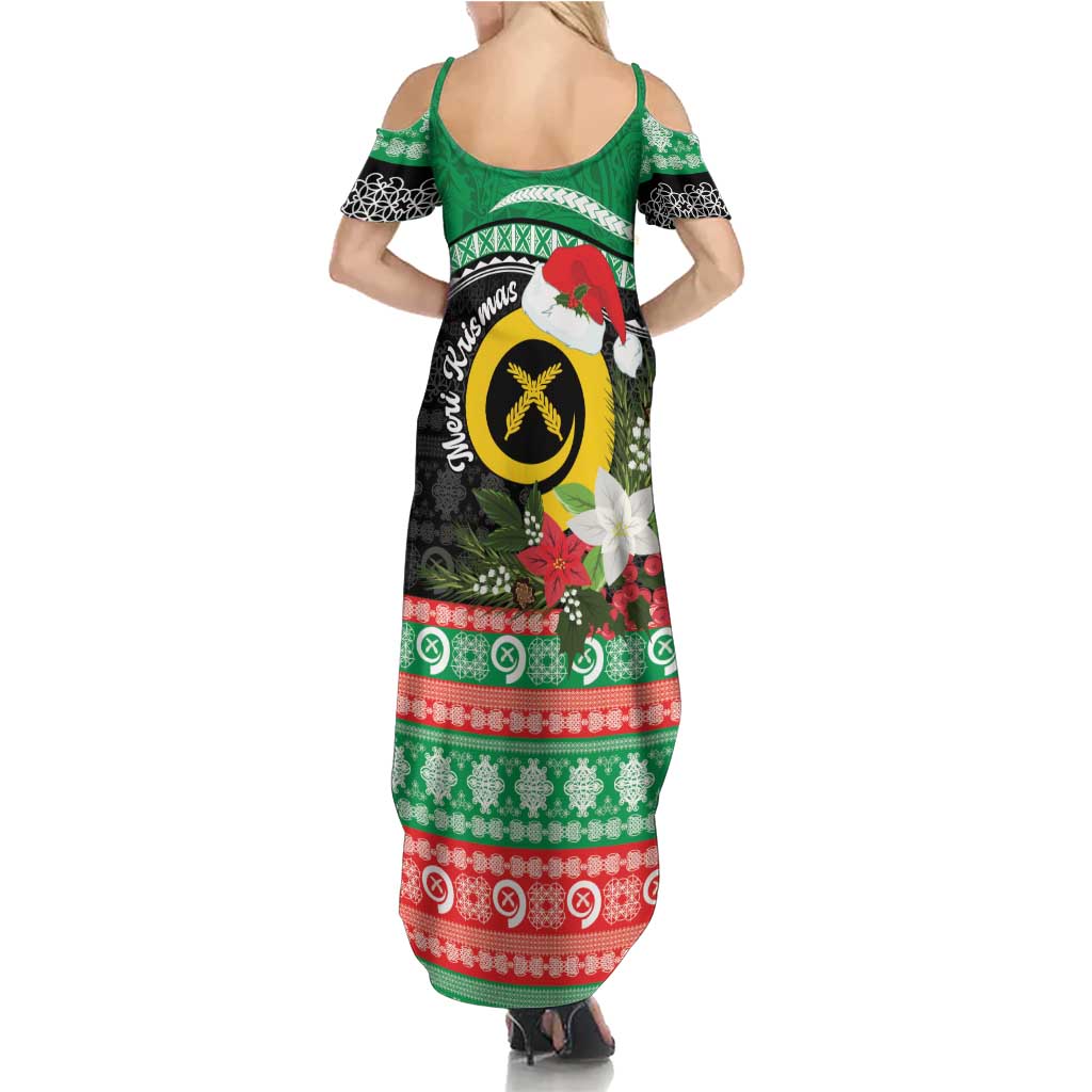 Vanuatu Pig's Tusk Meri Krismas! Family Matching Summer Maxi Dress and Hawaiian Shirt Vanuatuan Sand Drawing Pattern LT9 - Polynesian Pride