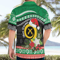 Vanuatu Pig's Tusk Meri Krismas! Hawaiian Shirt Vanuatuan Sand Drawing Pattern - Polynesian Pride