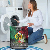 Vanuatu Pig's Tusk Meri Krismas! Laundry Basket Vanuatuan Ancient Art Spirit - Polynesian Pride