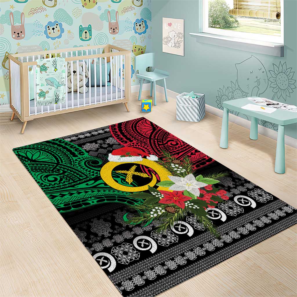 Vanuatu Pig's Tusk Meri Krismas! Area Rug Vanuatuan Ancient Art Spirit - Polynesian Pride