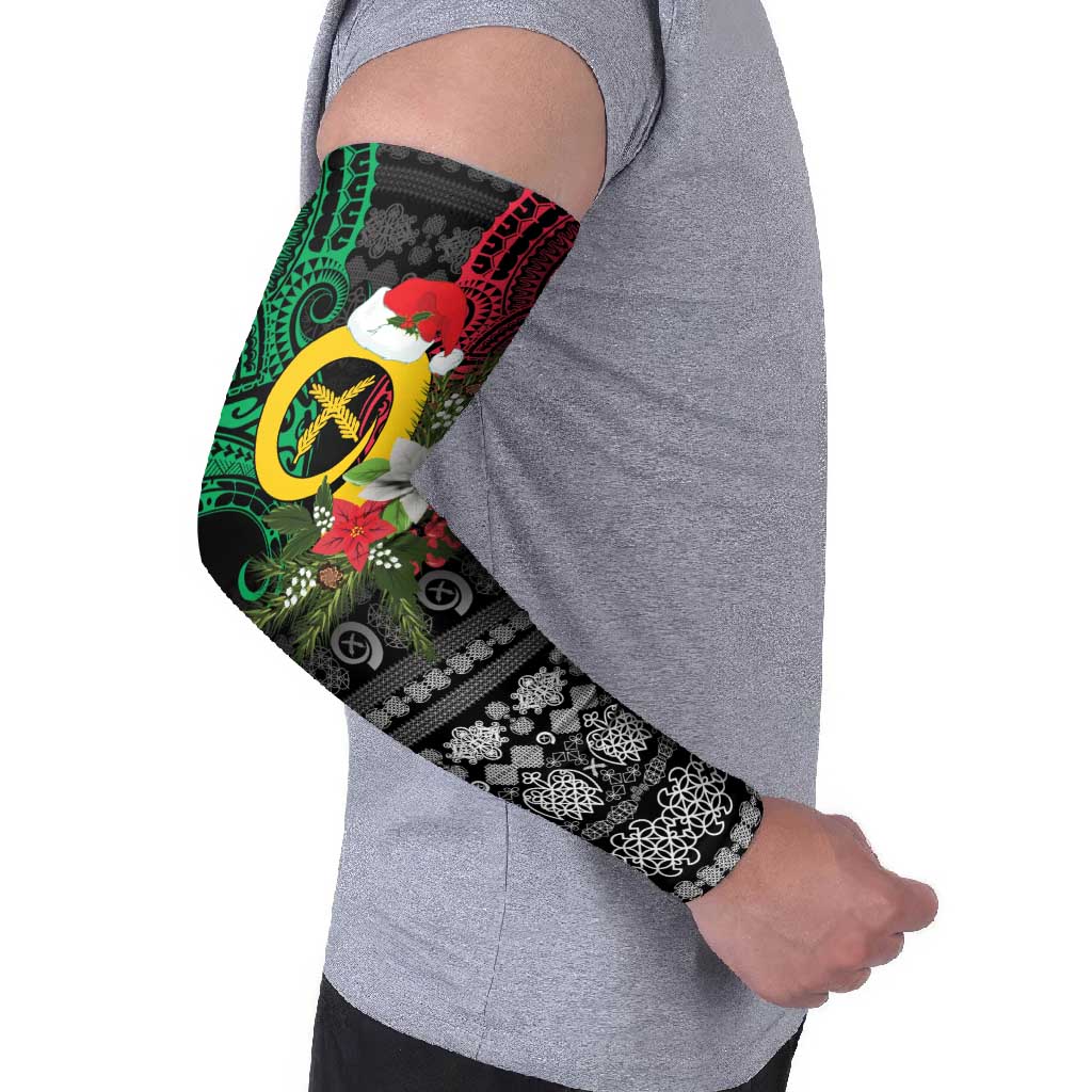 Vanuatu Pig's Tusk Meri Krismas! Arm Sleeves Vanuatuan Ancient Art Spirit - Polynesian Pride