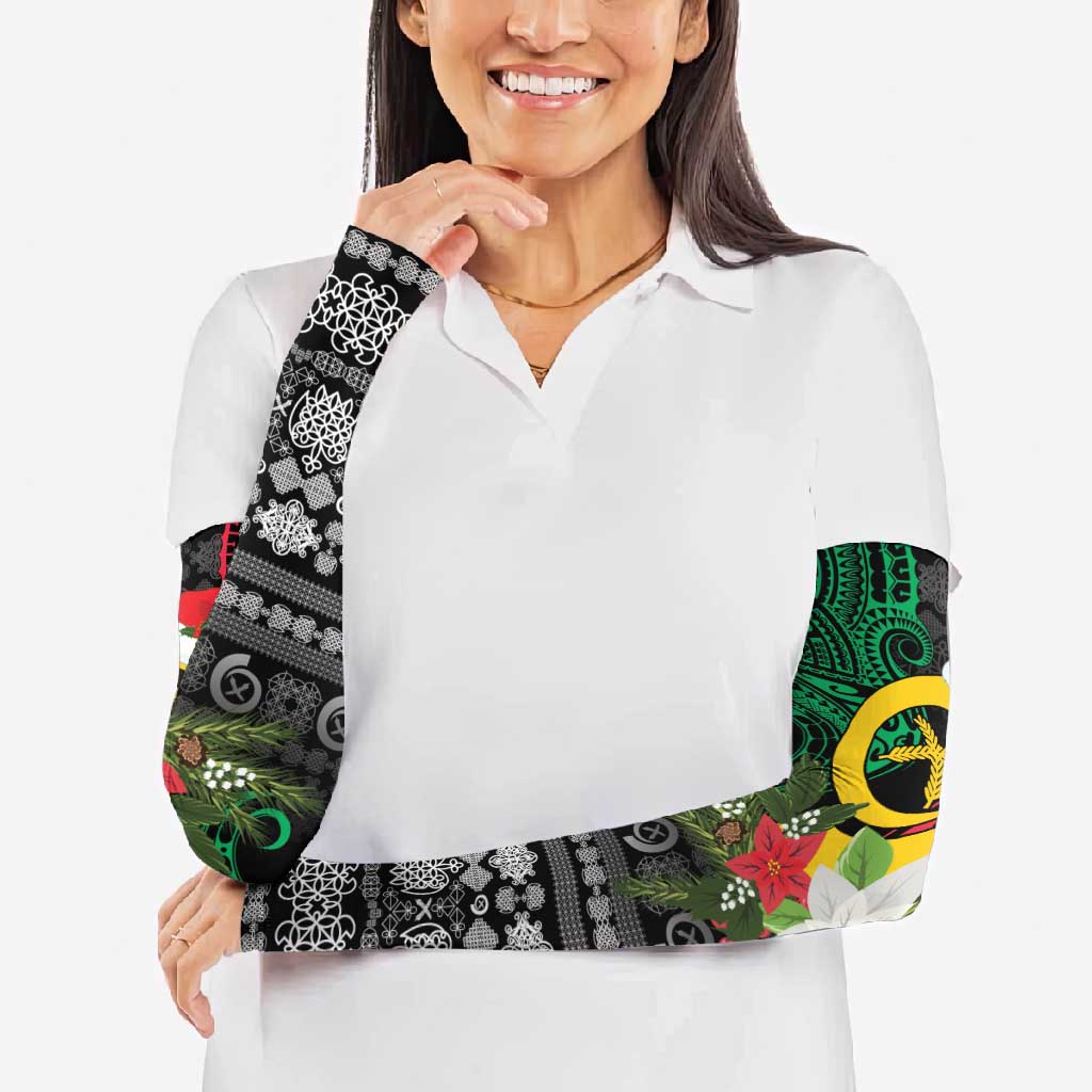 Vanuatu Pig's Tusk Meri Krismas! Arm Sleeves Vanuatuan Ancient Art Spirit - Polynesian Pride