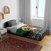Vanuatu Pig's Tusk Meri Krismas! Bedding Set Vanuatuan Ancient Art Spirit LT9 - Polynesian Pride