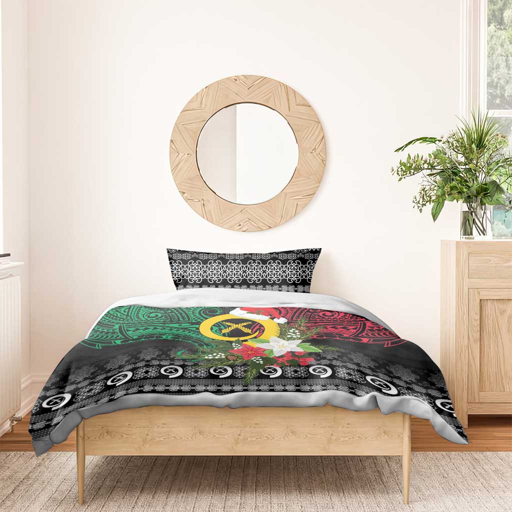 Vanuatu Pig's Tusk Meri Krismas! Bedding Set Vanuatuan Ancient Art Spirit LT9 - Polynesian Pride