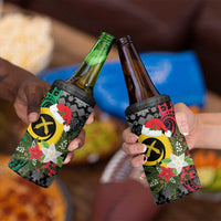 Vanuatu Pig's Tusk Meri Krismas! 4 in 1 Can Cooler Tumbler Vanuatuan Ancient Art Spirit - Polynesian Pride