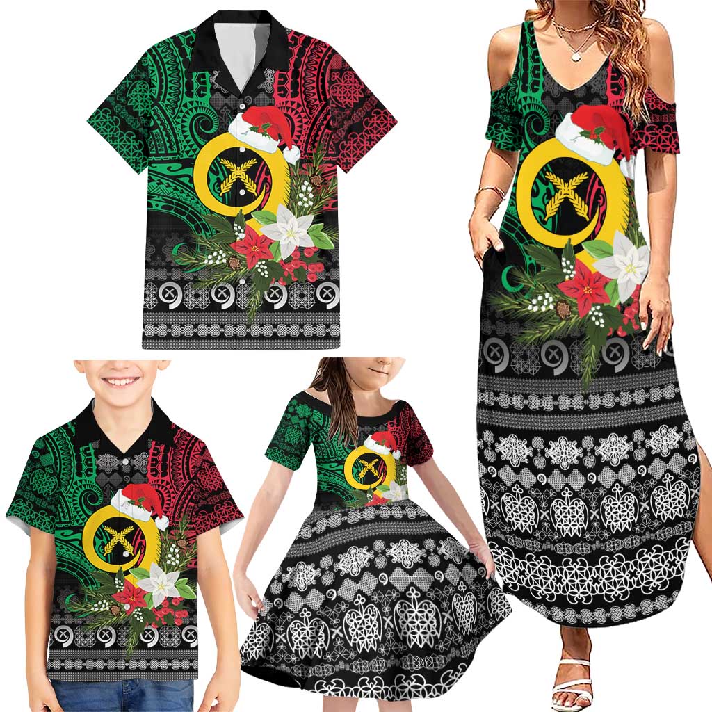 Vanuatu Pig's Tusk Meri Krismas! Family Matching Summer Maxi Dress and Hawaiian Shirt Vanuatuan Ancient Art Spirit LT9 - Polynesian Pride