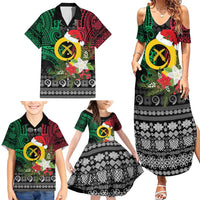 Vanuatu Pig's Tusk Meri Krismas! Family Matching Summer Maxi Dress and Hawaiian Shirt Vanuatuan Ancient Art Spirit LT9 - Polynesian Pride