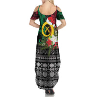 Vanuatu Pig's Tusk Meri Krismas! Family Matching Summer Maxi Dress and Hawaiian Shirt Vanuatuan Ancient Art Spirit LT9 - Polynesian Pride