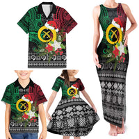 Vanuatu Pig's Tusk Meri Krismas! Family Matching Tank Maxi Dress and Hawaiian Shirt Vanuatuan Ancient Art Spirit LT9 - Polynesian Pride