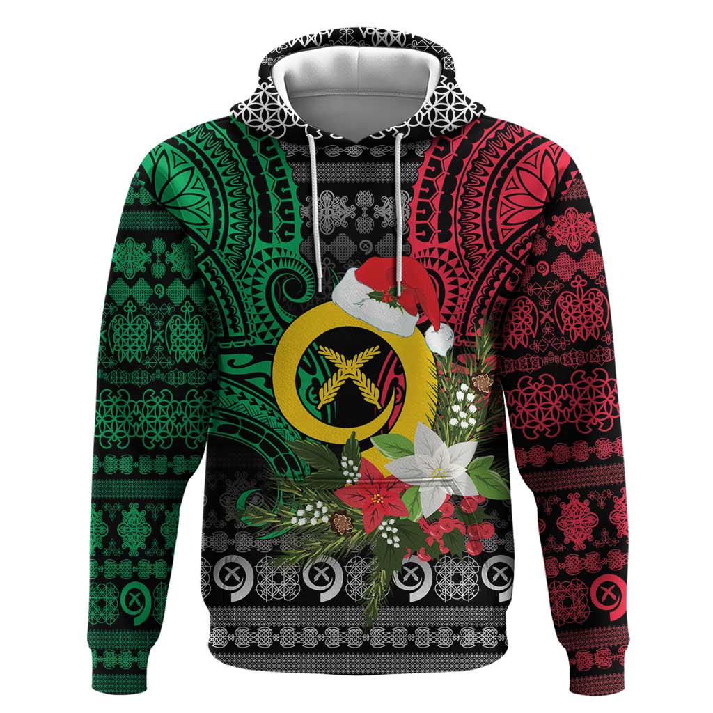 Vanuatu Pig's Tusk Meri Krismas! Hoodie Vanuatuan Ancient Art Spirit - Polynesian Pride
