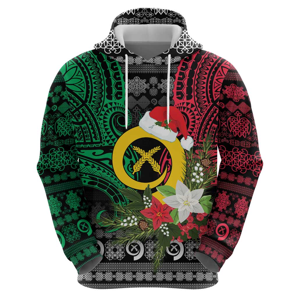 Vanuatu Pig's Tusk Meri Krismas! Hoodie Vanuatuan Ancient Art Spirit - Polynesian Pride