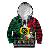 Vanuatu Pig's Tusk Meri Krismas! Kid Hoodie Vanuatuan Ancient Art Spirit LT9 Hoodie Black - Polynesian Pride