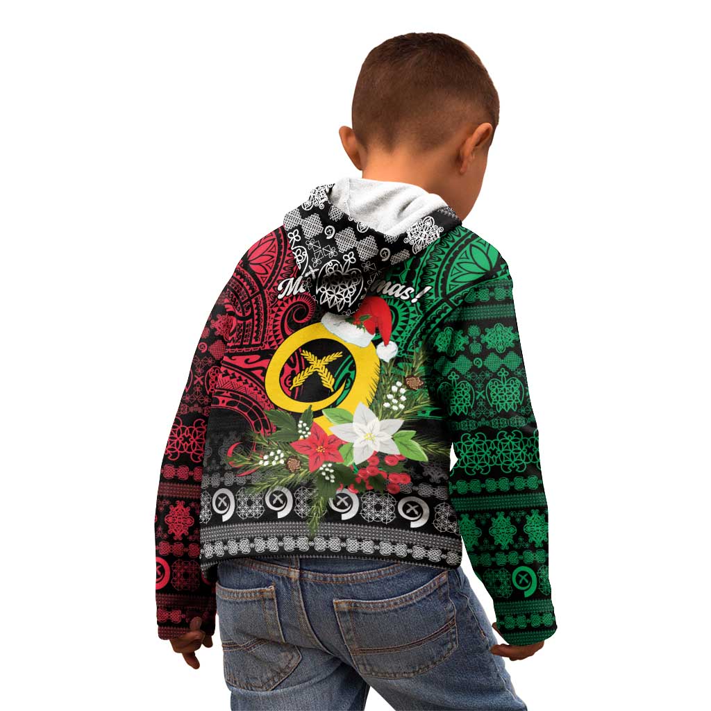 Vanuatu Pig's Tusk Meri Krismas! Kid Hoodie Vanuatuan Ancient Art Spirit LT9 - Polynesian Pride