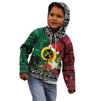 Vanuatu Pig's Tusk Meri Krismas! Kid Hoodie Vanuatuan Ancient Art Spirit LT9 - Polynesian Pride
