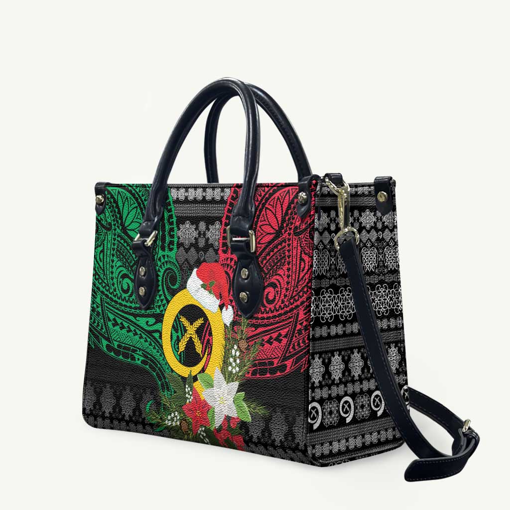 Vanuatu Pig's Tusk Meri Krismas! Leather Bag Vanuatuan Ancient Art Spirit - Polynesian Pride