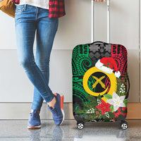 Vanuatu Pig's Tusk Meri Krismas! Luggage Cover Vanuatuan Ancient Art Spirit - Polynesian Pride