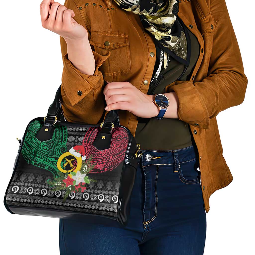 Vanuatu Pig's Tusk Meri Krismas! Shoulder Handbag Vanuatuan Ancient Art Spirit - Polynesian Pride