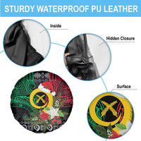 Vanuatu Pig's Tusk Meri Krismas! Spare Tire Cover Vanuatuan Ancient Art Spirit - Polynesian Pride