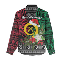 Vanuatu Pig's Tusk Meri Krismas! Women Casual Shirt Vanuatuan Ancient Art Spirit LT9 - Polynesian Pride