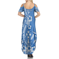 Kosrae Constitution Day Personalised Family Matching Summer Maxi Dress and Hawaiian Shirt Kusaie Hook Tattoo Special Polynesian Pattern LT9 - Polynesian Pride