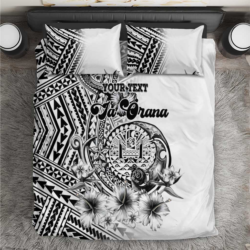 Ia Orana Tahiti Personalised Bedding Set French Polynesia Hook Tattoo Special White Color LT9