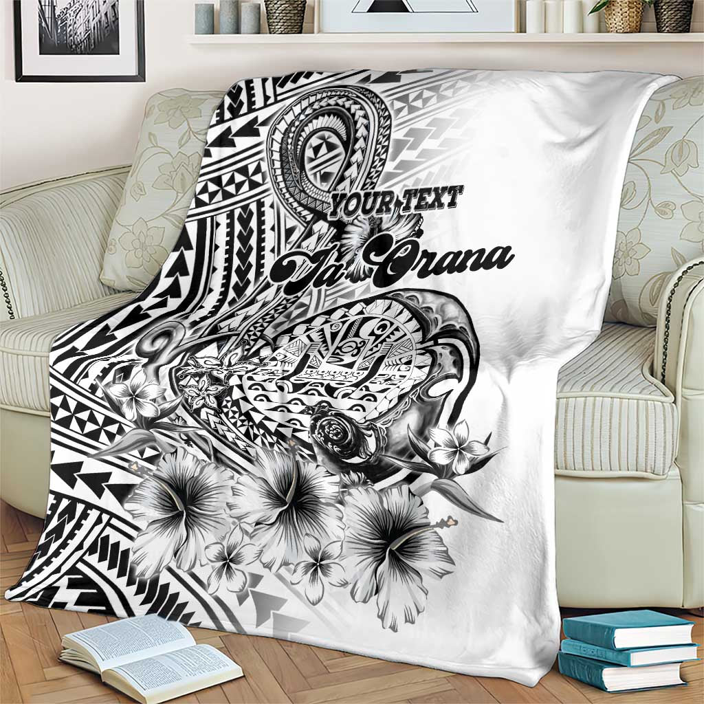 Ia Orana Tahiti Personalised Blanket French Polynesia Hook Tattoo Special White Color LT9