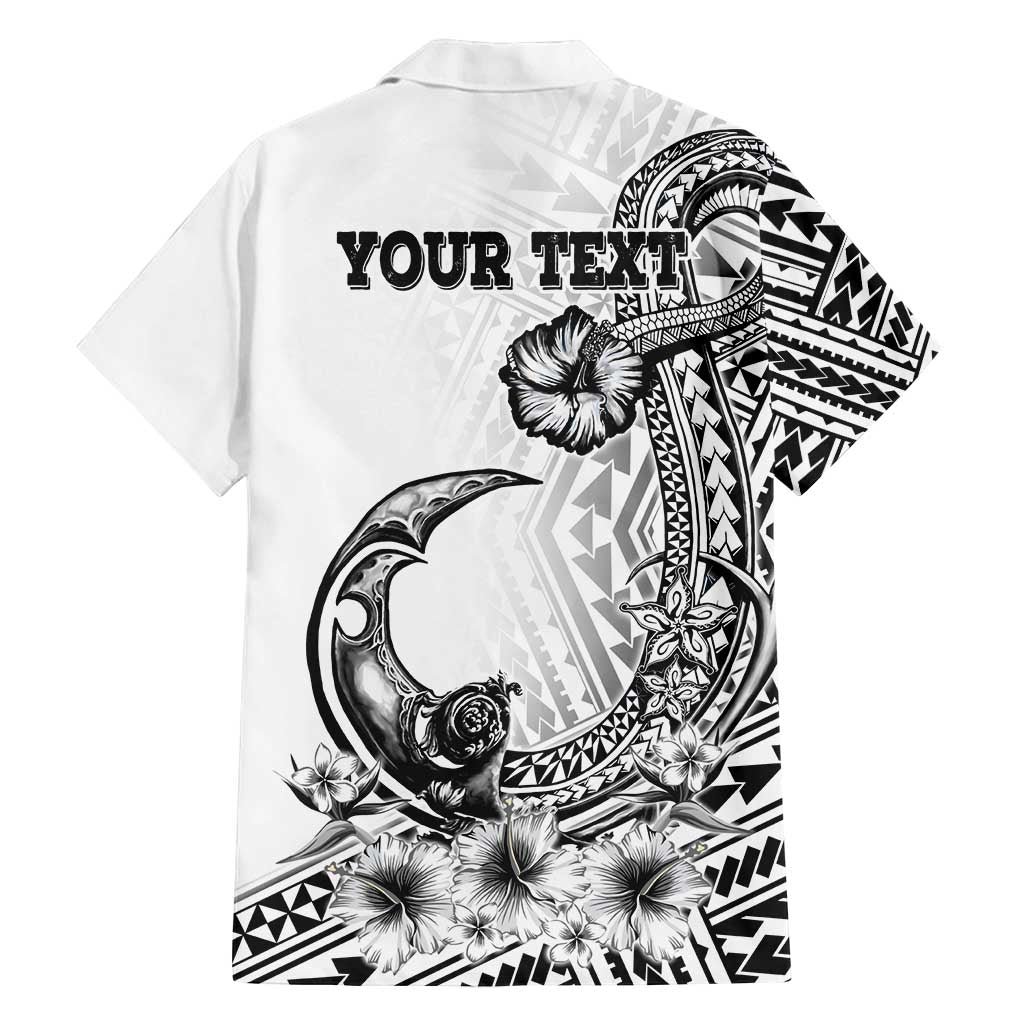 Ia Orana Tahiti Personalised Family Matching Long Sleeve Bodycon Dress and Hawaiian Shirt French Polynesia Hook Tattoo Special White Color LT9 - Polynesian Pride