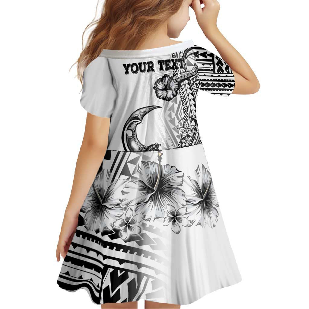 Ia Orana Tahiti Personalised Family Matching Mermaid Dress and Hawaiian Shirt French Polynesia Hook Tattoo Special White Color LT9