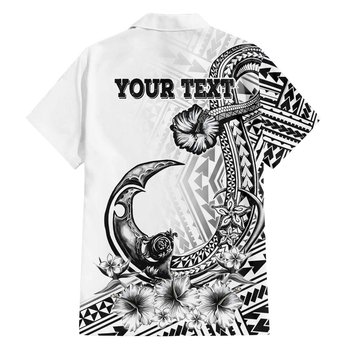 Ia Orana Tahiti Personalised Family Matching Off Shoulder Long Sleeve Dress and Hawaiian Shirt French Polynesia Hook Tattoo Special White Color LT9 - Polynesian Pride