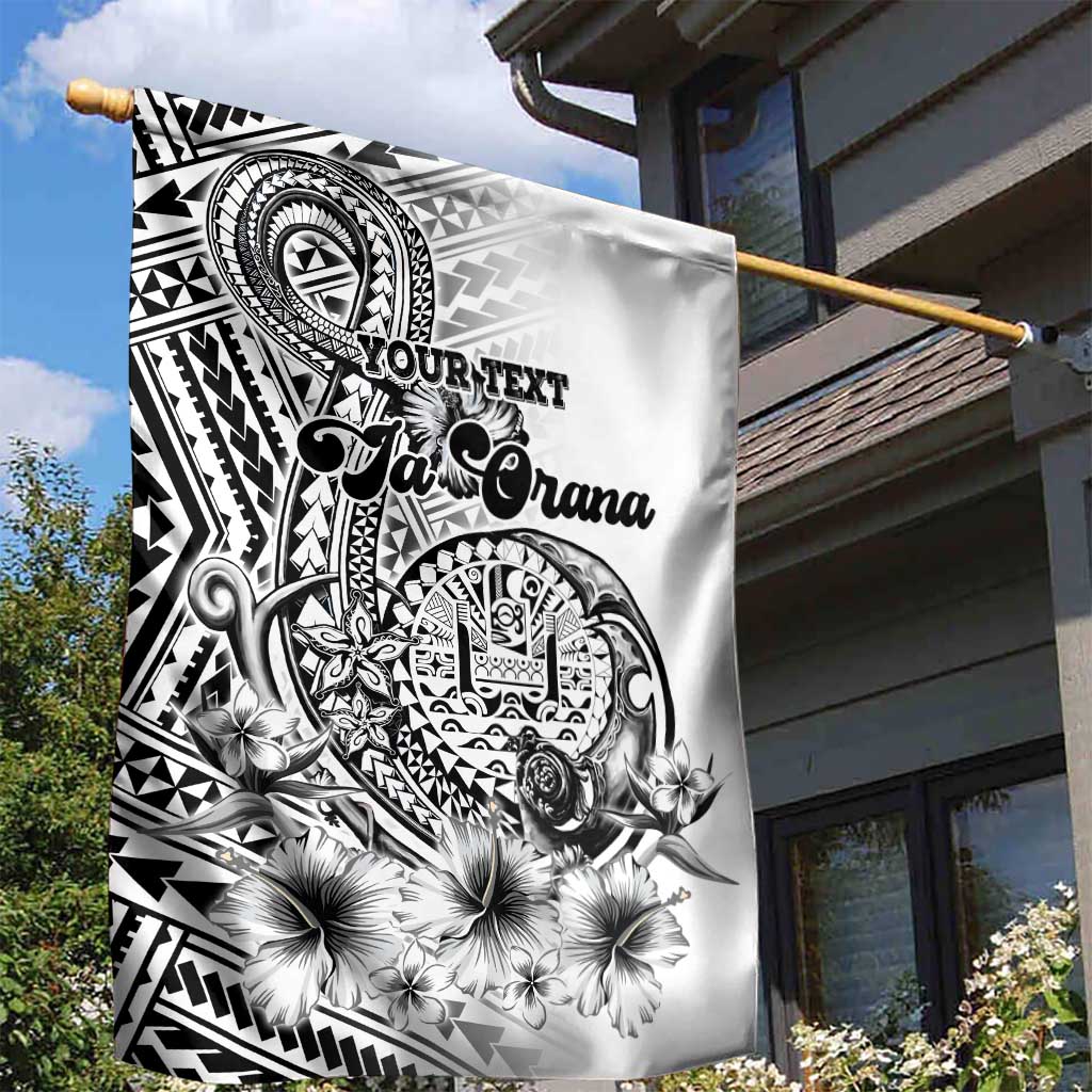 Ia Orana Tahiti Personalised Garden Flag French Polynesia Hook Tattoo Special White Color LT9