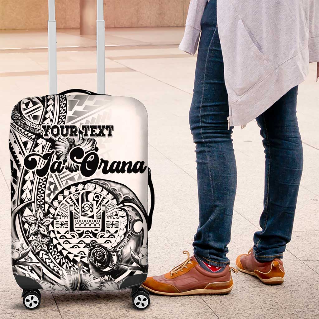Ia Orana Tahiti Personalised Luggage Cover French Polynesia Hook Tattoo Special White Color LT9