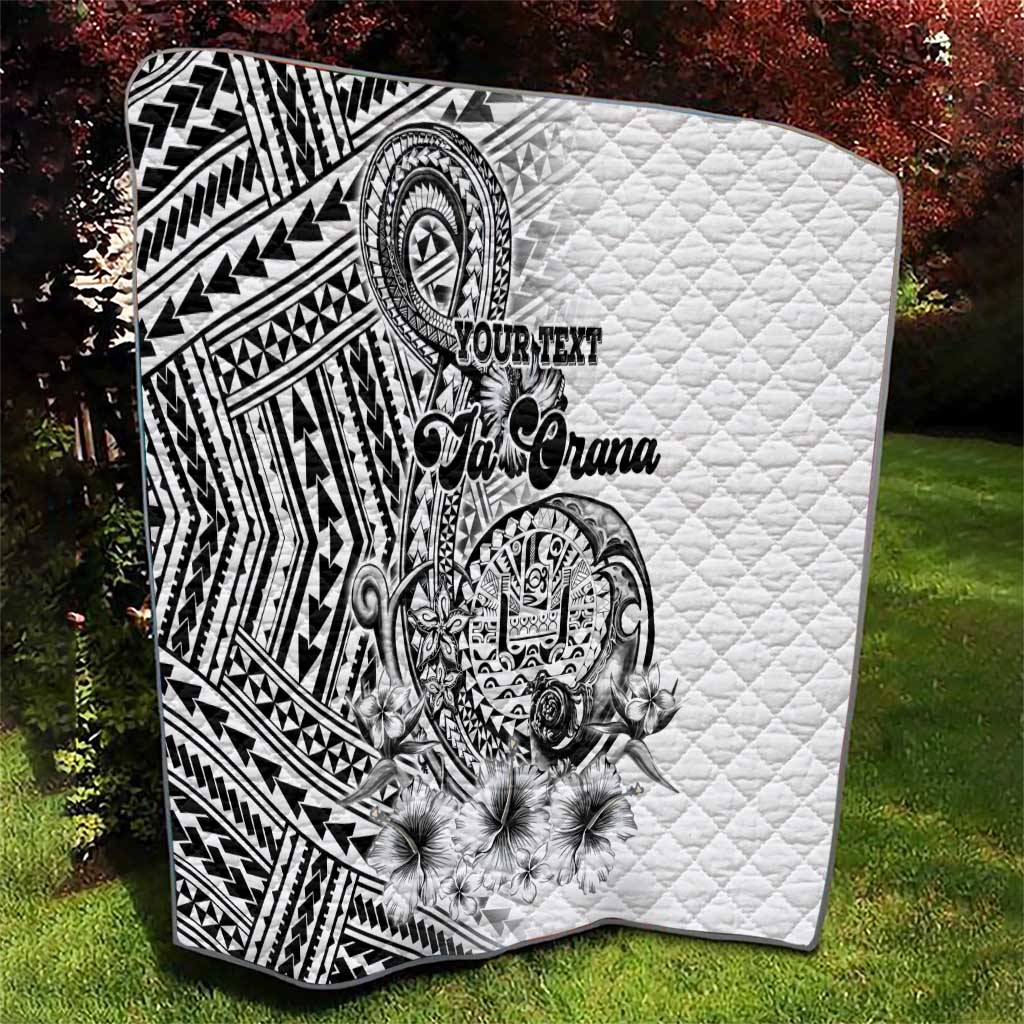 Ia Orana Tahiti Personalised Quilt French Polynesia Hook Tattoo Special White Color LT9