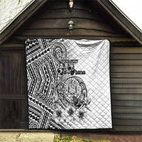 Ia Orana Tahiti Personalised Quilt French Polynesia Hook Tattoo Special White Color LT9