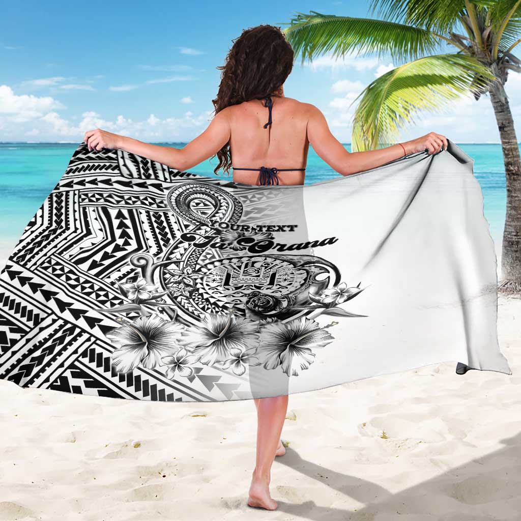 Ia Orana Tahiti Personalised Sarong French Polynesia Hook Tattoo Special White Color LT9