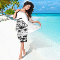 Ia Orana Tahiti Personalised Sarong French Polynesia Hook Tattoo Special White Color LT9