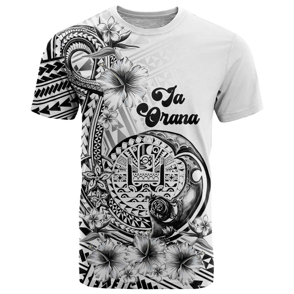 Ia Orana Tahiti Personalised T Shirt French Polynesia Hook Tattoo Special White Color LT9