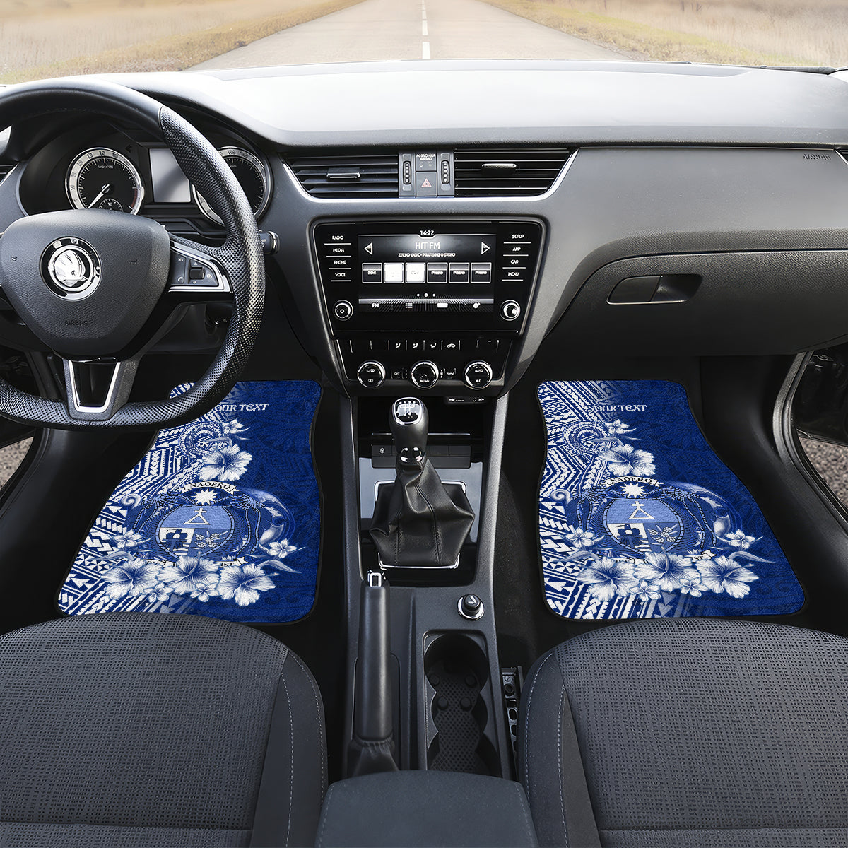 Nauru Independence Personalised Car Mats Naoero Hook Tattoo Special Polynesian Pattern LT9 - Polynesian Pride