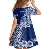 Nauru Independence Personalised Family Matching Off Shoulder Short Dress and Hawaiian Shirt Naoero Hook Tattoo Special Polynesian Pattern LT9 - Polynesian Pride