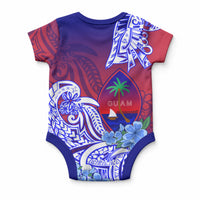 Guam Baby Onesie Polynesian Floral Tribal LT9 - Polynesian Pride