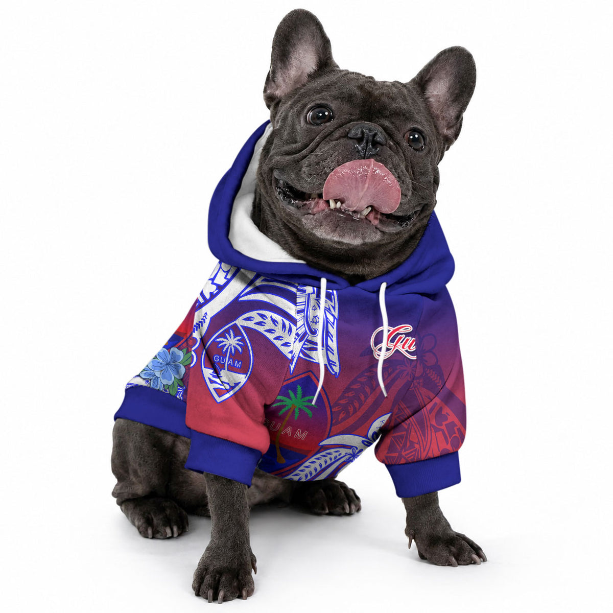 Guam Pet Hoodie Polynesian Floral Tribal LT9 - Polynesian Pride